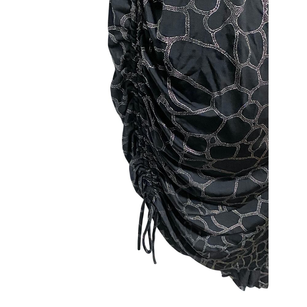 Bluebell Y2K Slinky Slip Dress L Cowl Neck Asymmetrical HOCO Mob Wife Grunge - Picture 4 of 7